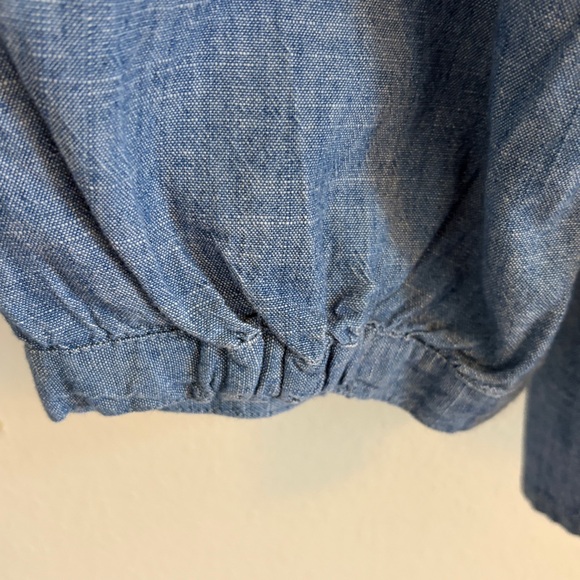 JCrew long sleeve bib-stitched blouse - Picture 10 of 11